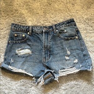 Distressed Jean Shorts